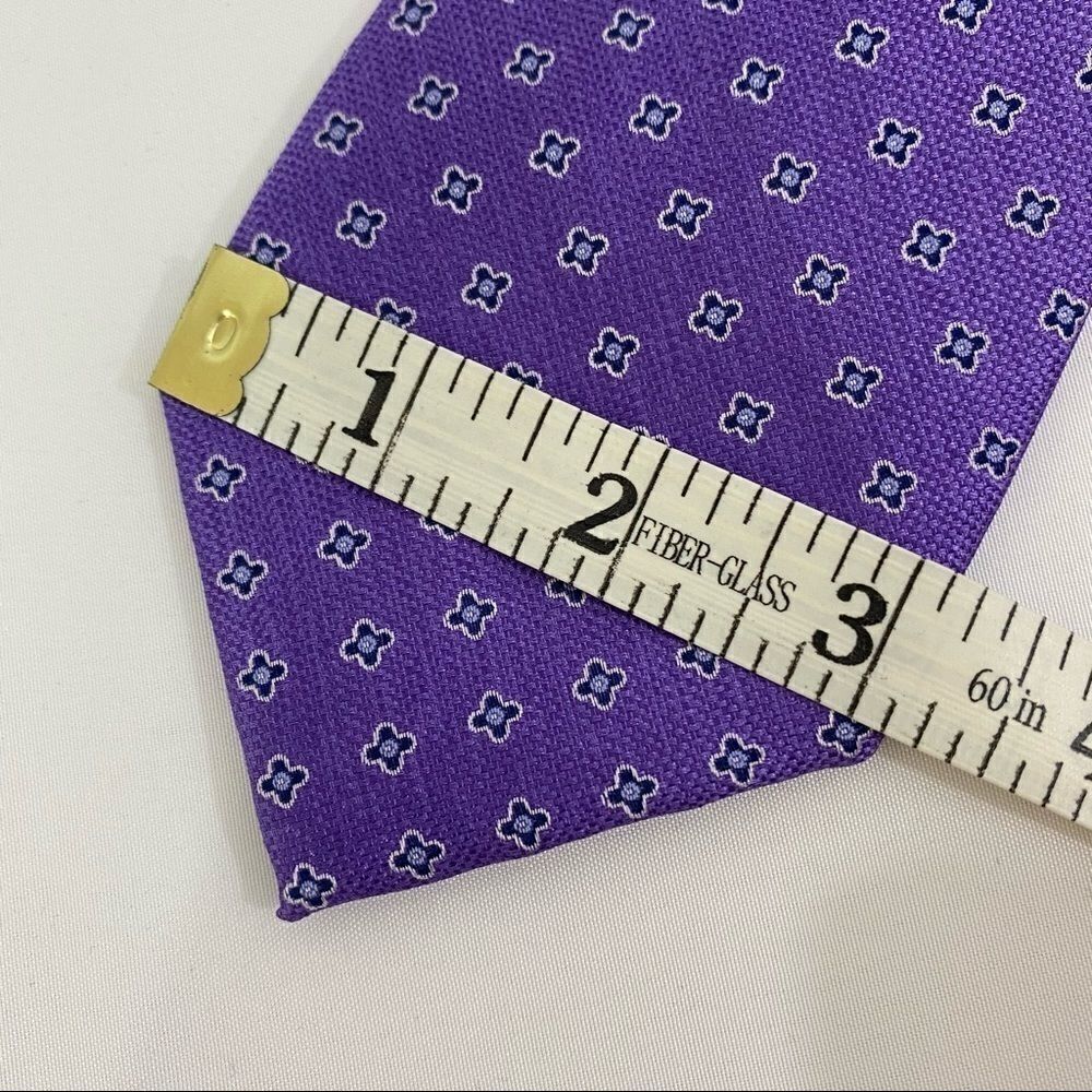 Club Room Men’s Tie Purple with Flowers Silk Blend - Picture 2 of 3